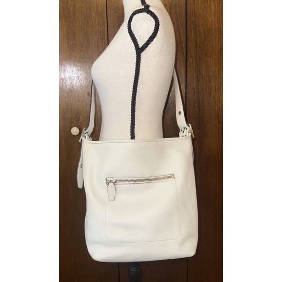 COACH Legacy Duffle 19889 Leather Cream Shoulder Bag With Dust Bag - Picture 1 of 16